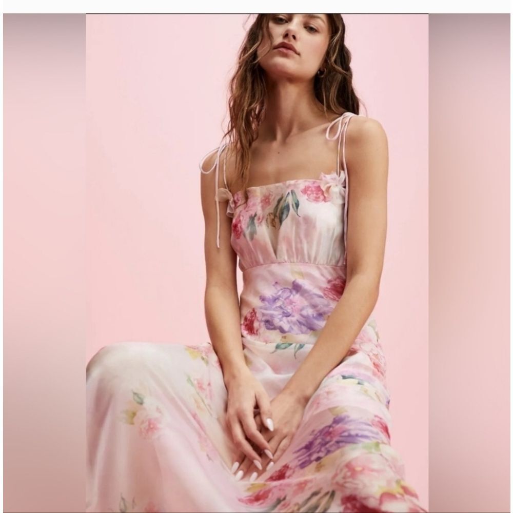 For Love And Lemons Lisa Floral Maxi Dress NWOT - Picture 2 of 11